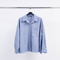 Camicia oversize con schiena plissettata