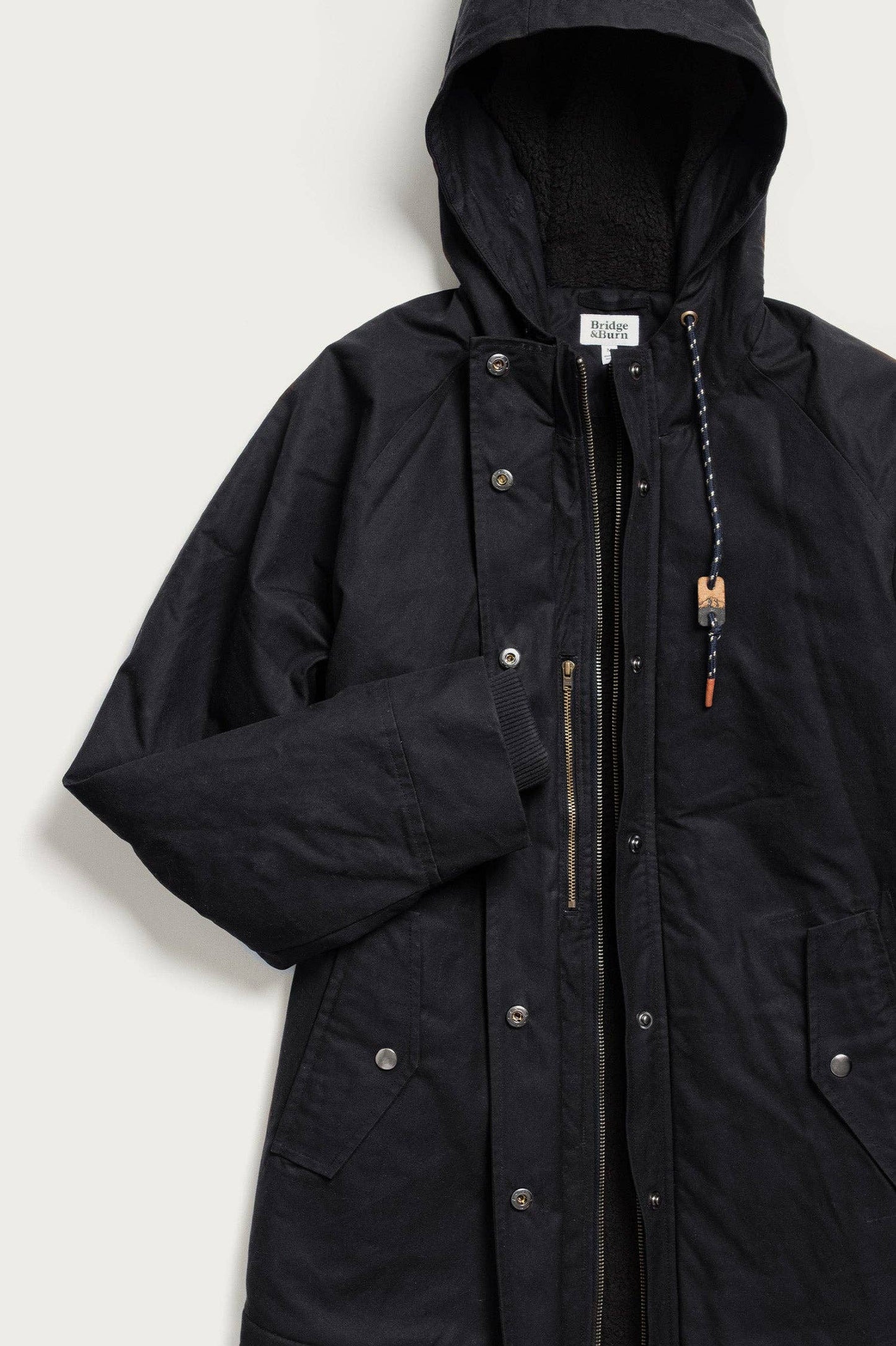 Parka Sequoia in cotone cerato nero
