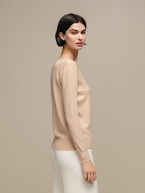 Maglione girocollo in maglia leggera da donna