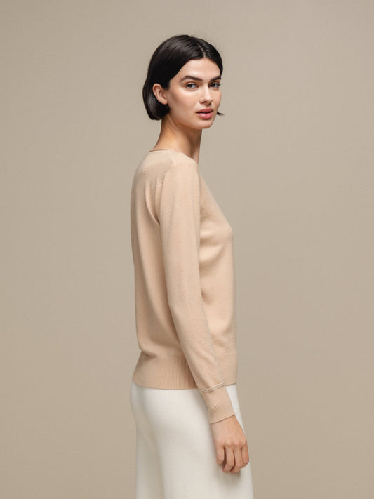 Maglione girocollo in maglia leggera da donna
