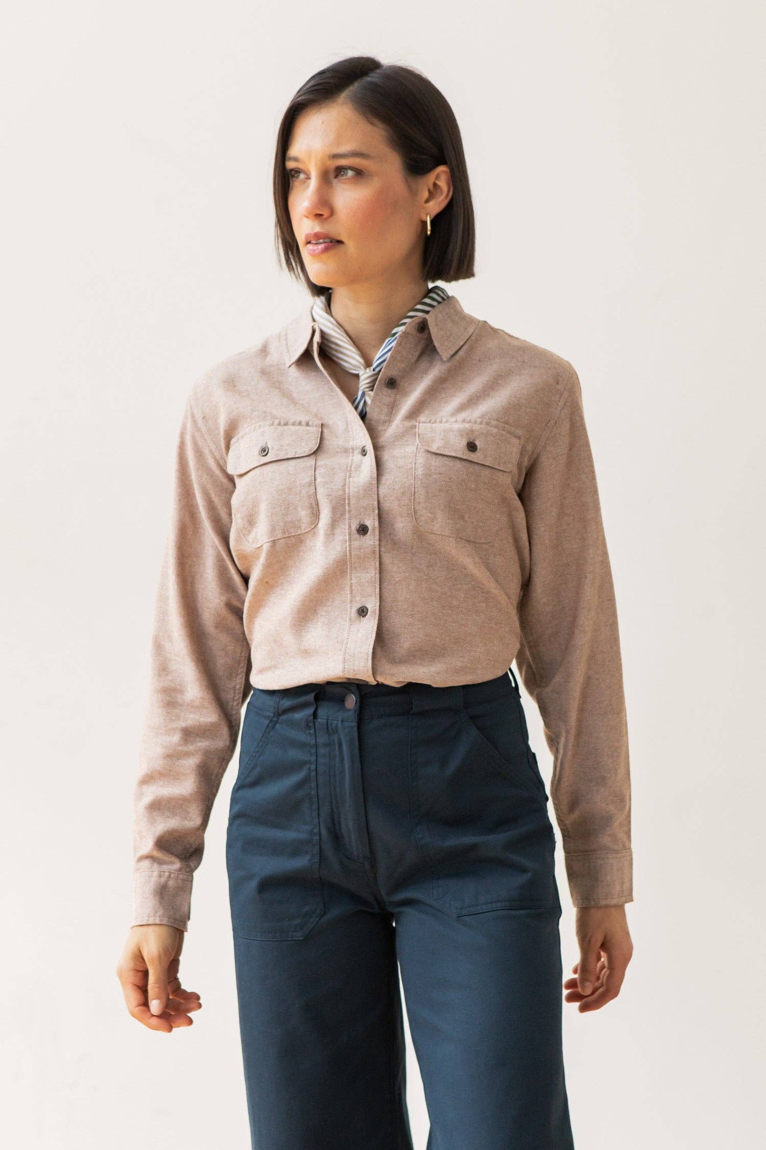 Camicia Lenon in chambray ruggine