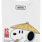 T-shirt unisex bianca con stampa food giapponese