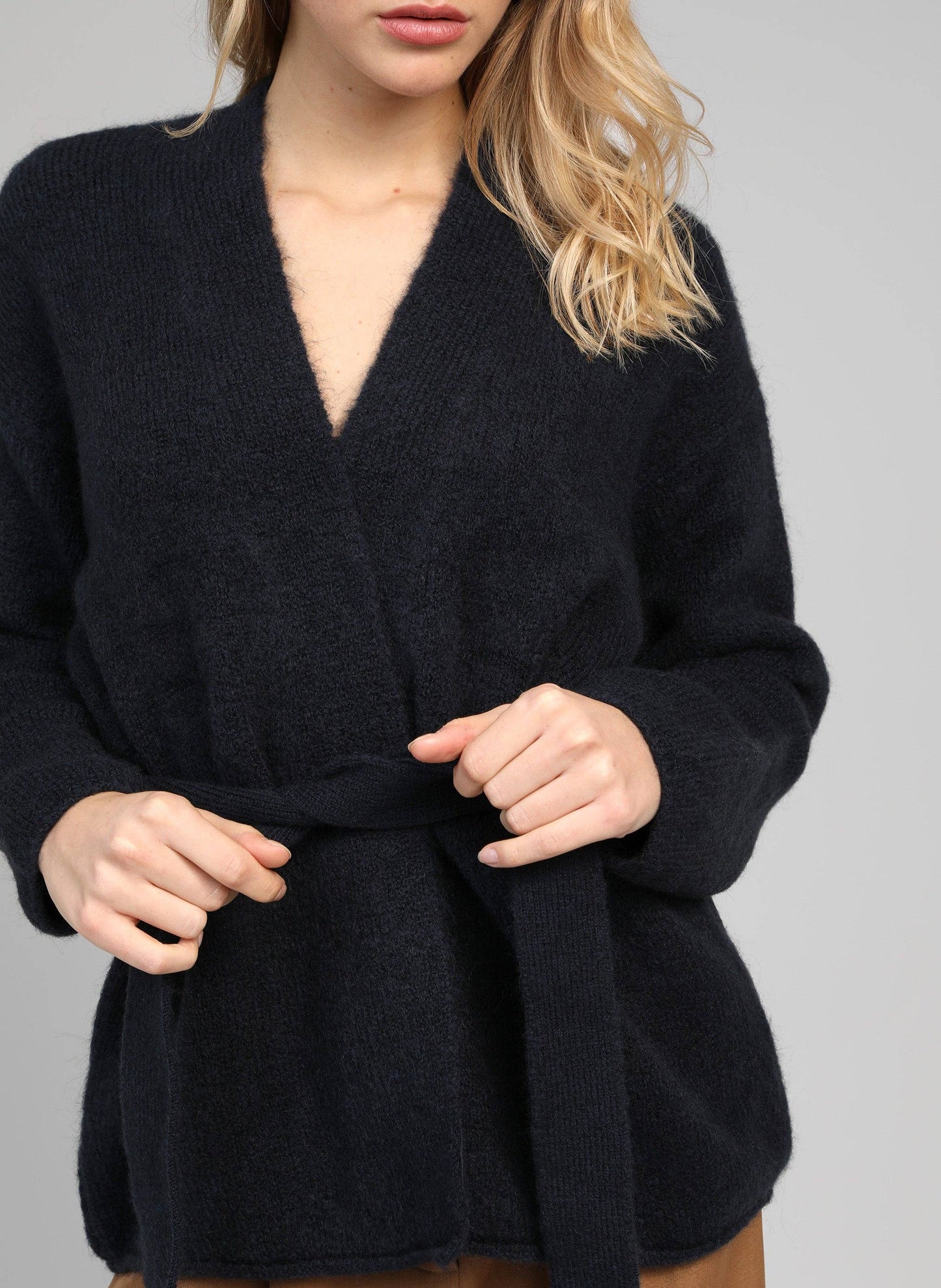 Gilet cardigan Louna blu marino da donna