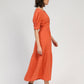 Vestito midi Odouma terracotta