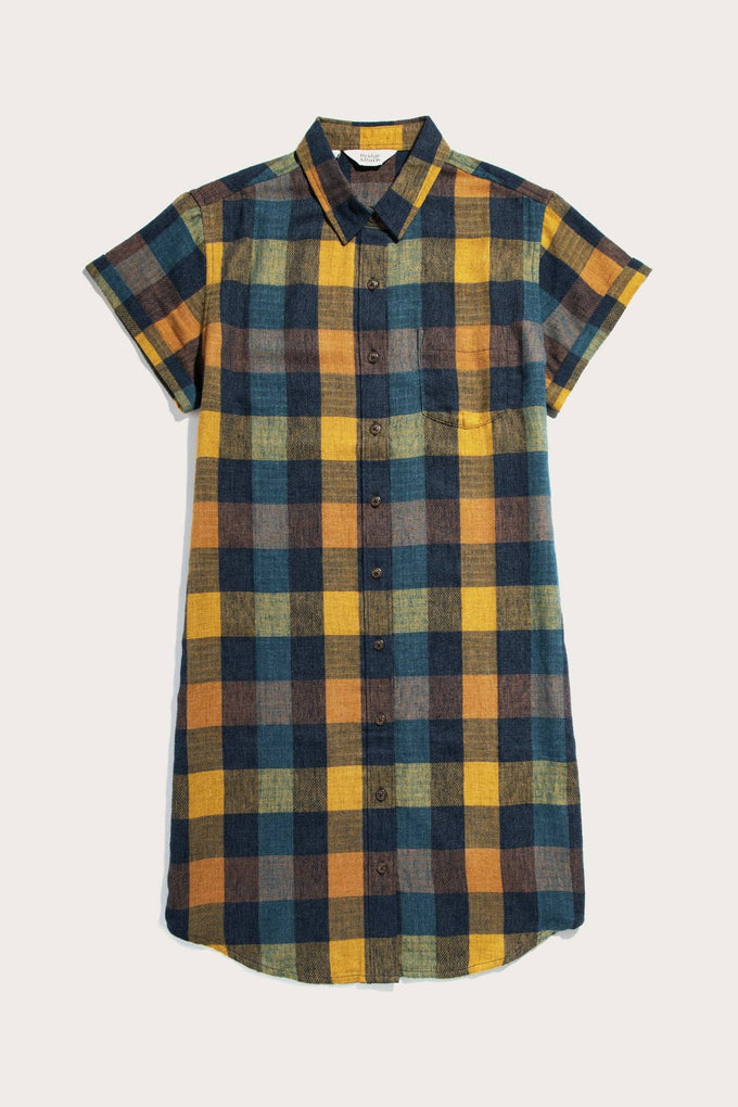 Abito chemisier Loren a quadri multicolor