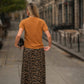Gonna midi animalier in viscosa