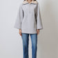 Felpa oversize con collo in ecopelliccia e mezza zip in cotone