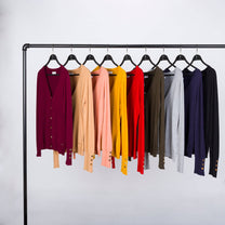 Cardigan in maglia con scollo a V