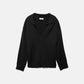 Maglione in maglia rasata con collo polo