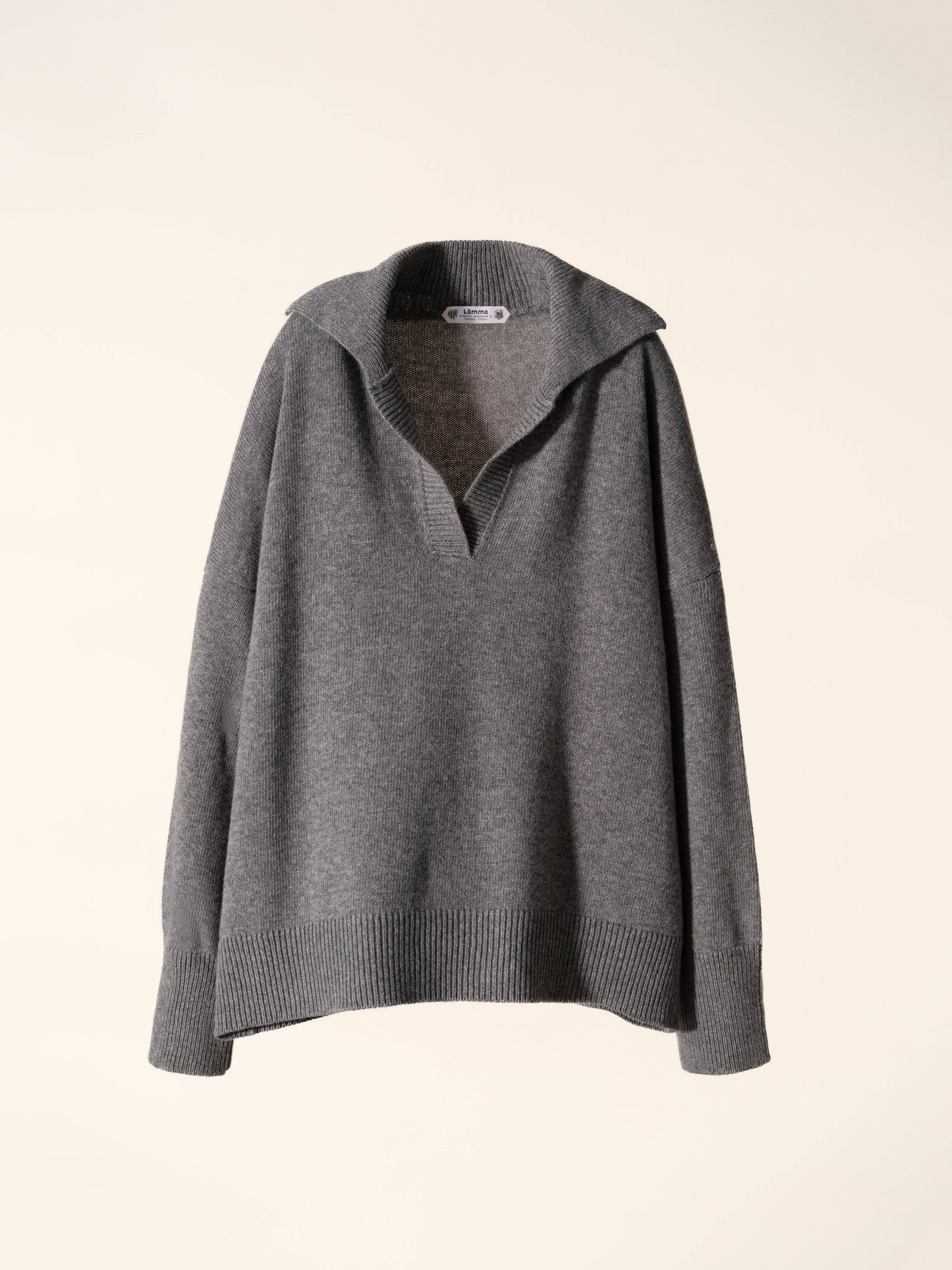 Polo relaxed in misto cashmere