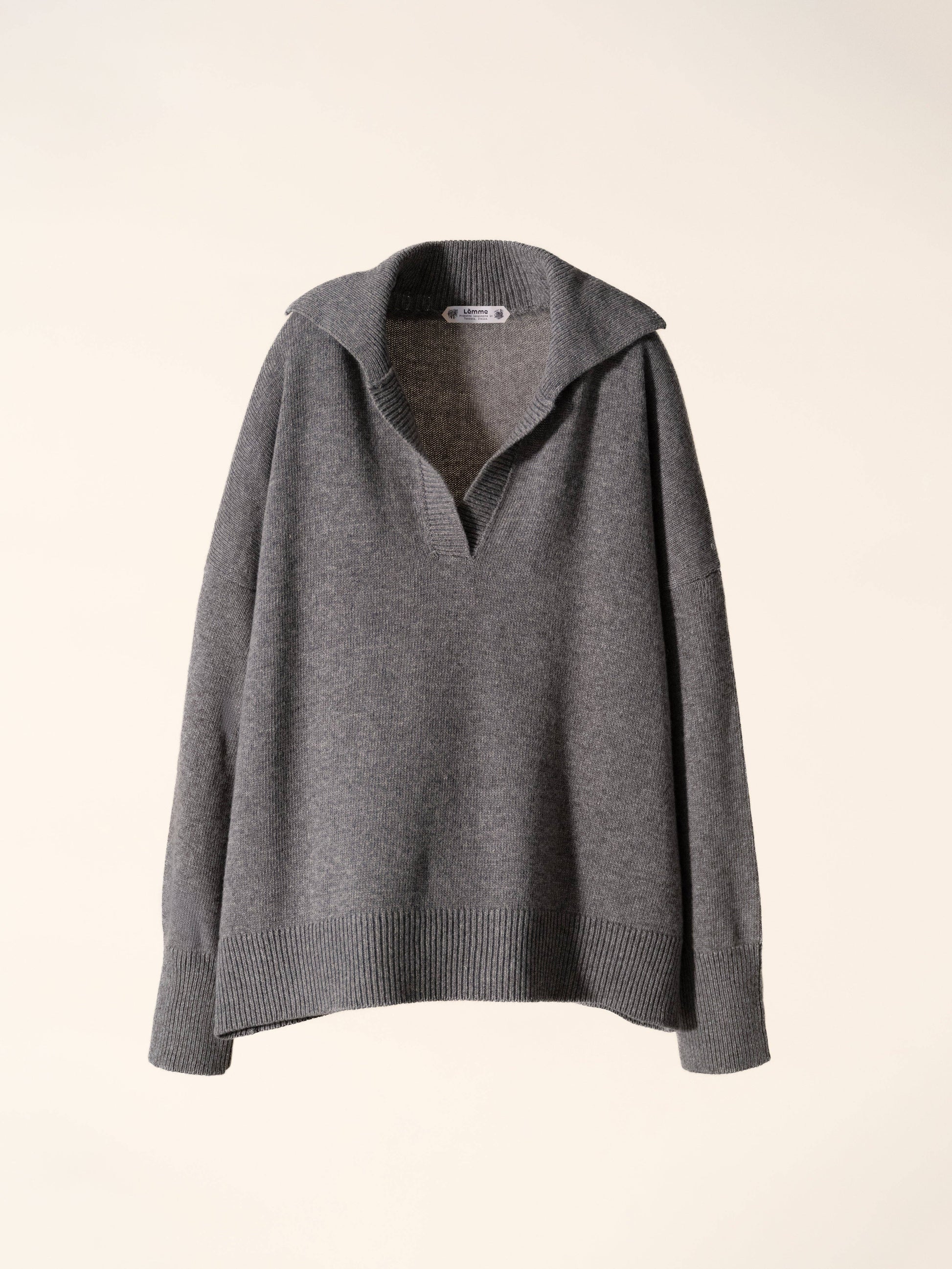 Polo relaxed in misto cashmere