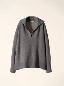 Polo relaxed in misto cashmere