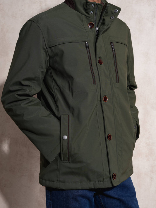 Giacca con zip classica in poliestere