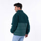Giacca sherpa imbottita bicolore verde