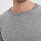 Maglione girocollo grigio effetto cashmere da uomo