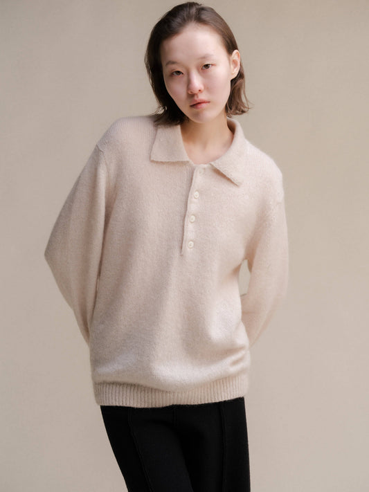 Polo in misto mohair