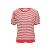 Polo in maglia jacquard in viscosa