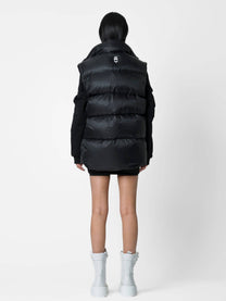 Gilet imbottito con logo e fodera fluo