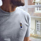 T-shirt ricamata in cotone biologico