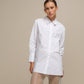 Camicia lunga bianca in cotone da donna