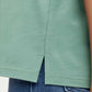 T-shirt donna oversize verde con ricamo lettering