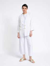 Blazer in lino e viscosa da donna