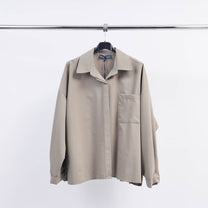 Camicia oversize con schiena plissettata