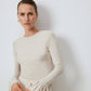 Body plissettato beige