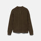 Maglione strutturato con zip al collo