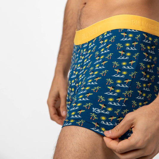 Boxer in cotone biologico con stampa surf