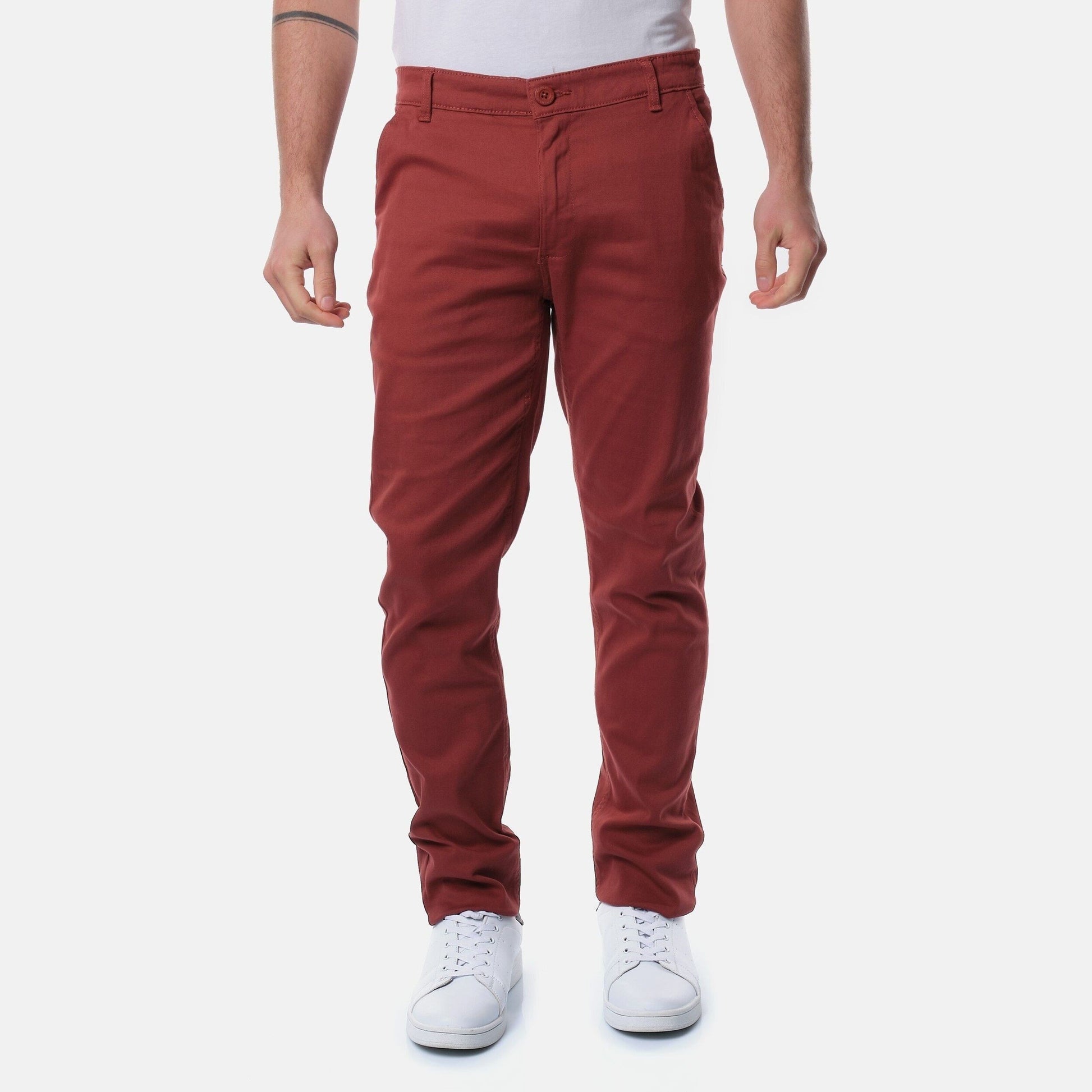 Pantaloni chino in cotone elasticizzato