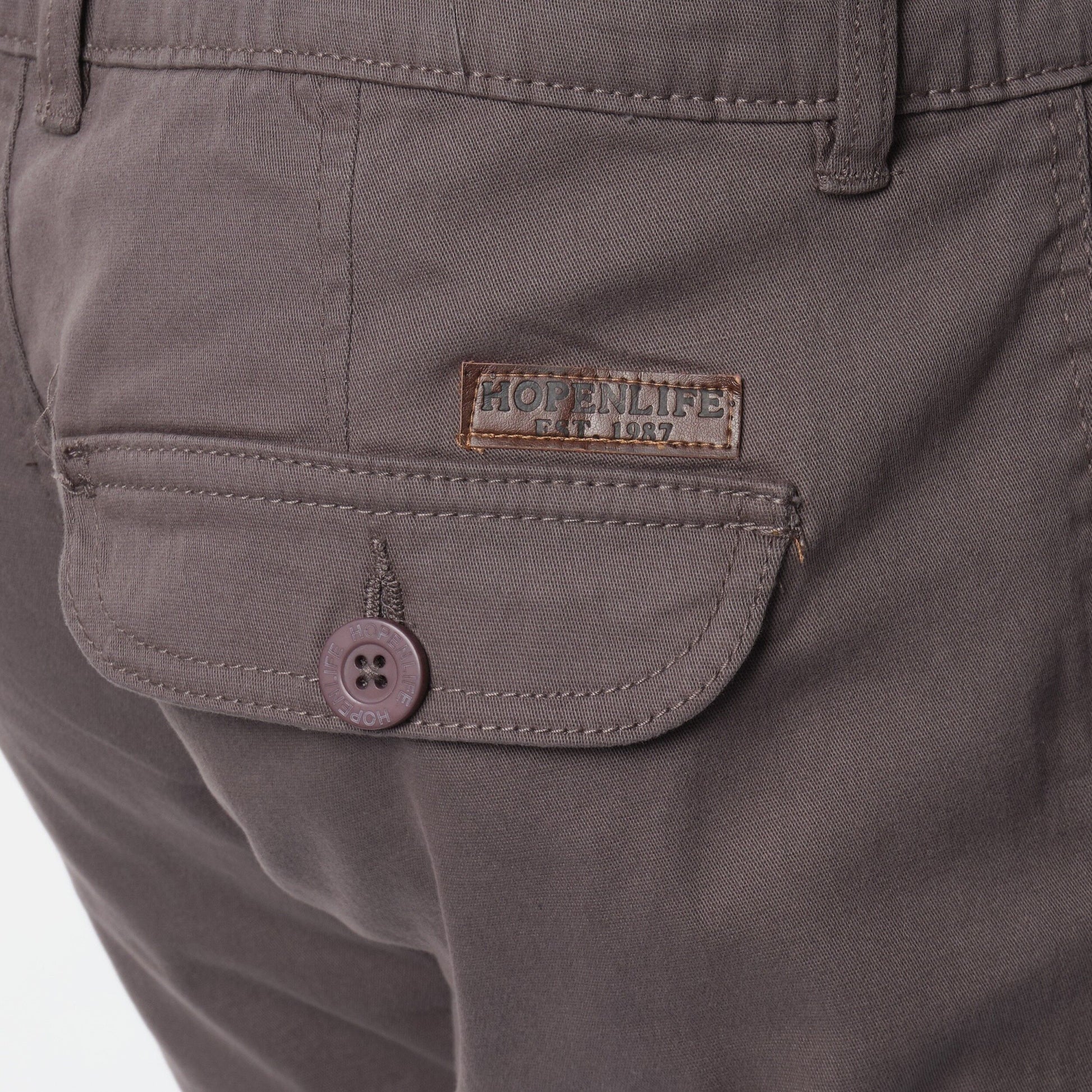 Pantaloni cargo uomo grigio in cotone stretch