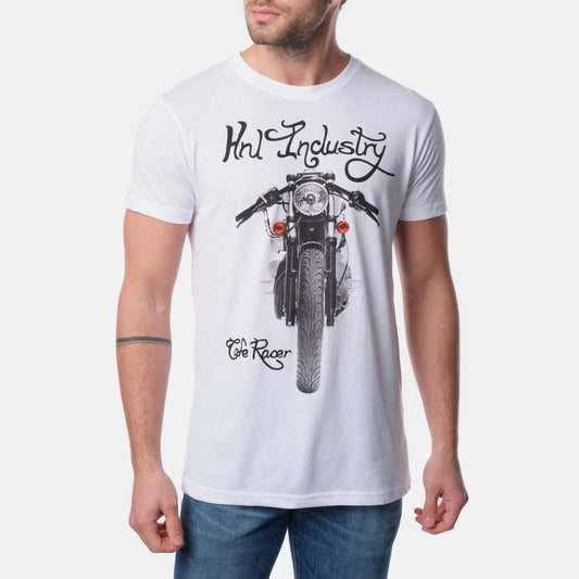 T-shirt uomo in cotone con stampa moto