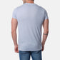 T-shirt uomo azzurra in cotone con stampa auto vintage