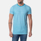 T-shirt uomo a righe turchesi in cotone