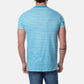 T-shirt uomo a righe turchesi in cotone