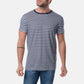 T-shirt uomo a righe navy in cotone