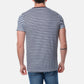 T-shirt uomo a righe navy in cotone