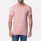 T-shirt uomo a righe corallo in cotone