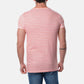 T-shirt uomo a righe corallo in cotone
