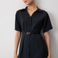 Abito camicia in modal con cintura