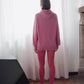 Maxi felpa con cappuccio in puro cashmere unisex (3D knit)