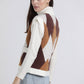 Gilet in maglia jacquard a rombi con bottoni