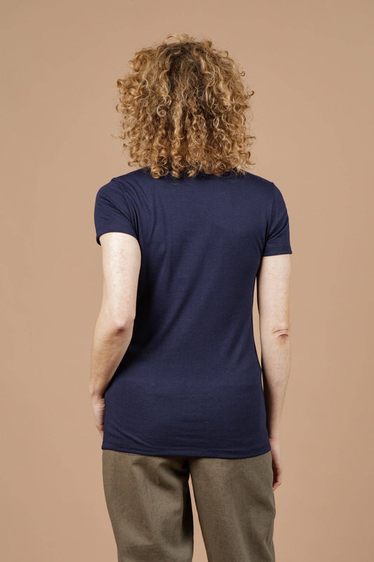 T-shirt donna Waves blu navy