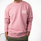 Felpa unisex rosa in cotone biologico con patch logo