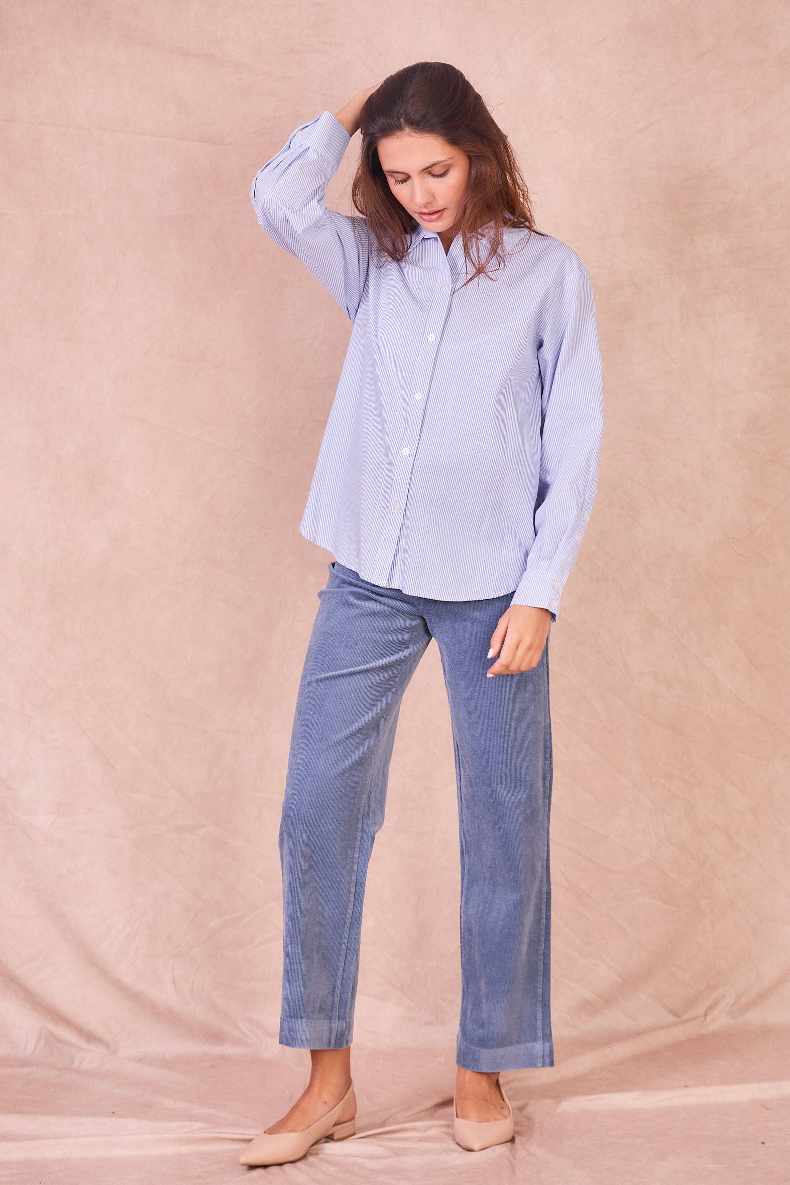 Camicia Alexandra in cotone con bottoni
