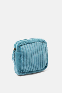 Borsa in velluto trapuntato con zip