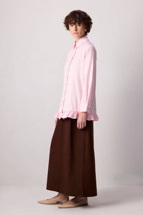 Camicia con orlo arricciato