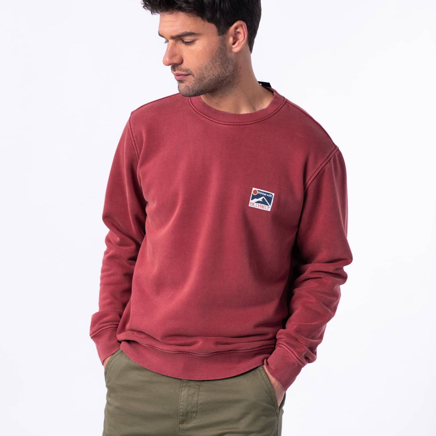 Felpa in cotone biologico bordeaux Winter Edition