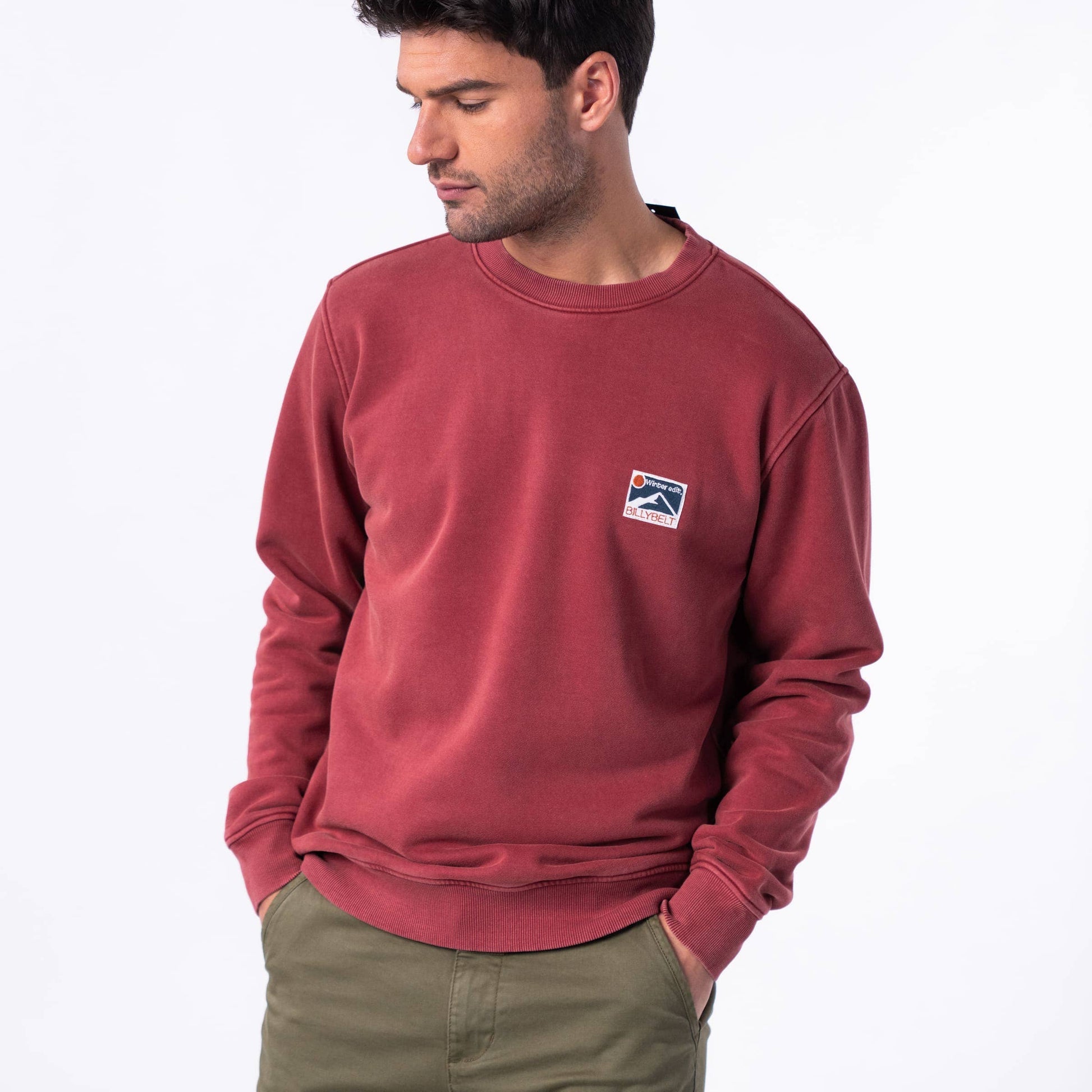 Felpa in cotone biologico bordeaux Winter Edition